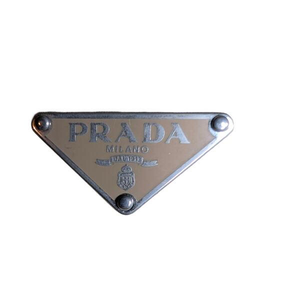 AUTH PRADA Nylon Tessuto Leather Top Handles Bag Beige Exterior side Pocket - Picture 2 of 7